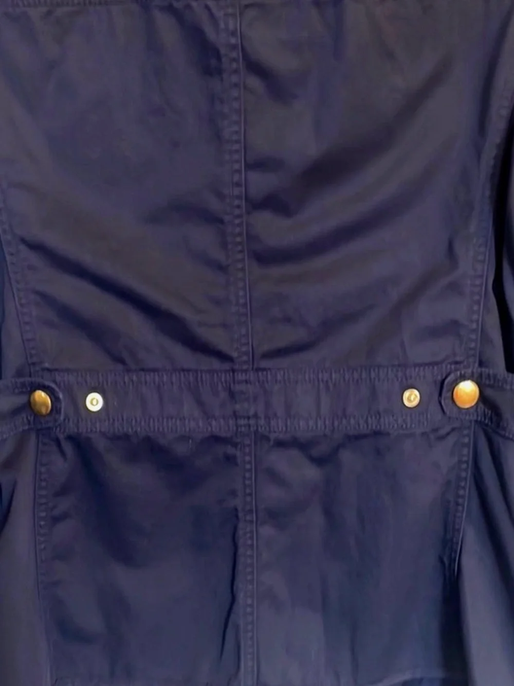 J.Crew Utility Jacket Womens XS Navy Military Field Jacket Gold Buttons